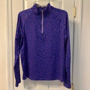 Lady Hagen Purple Animal Print Golf Jacket - Size M